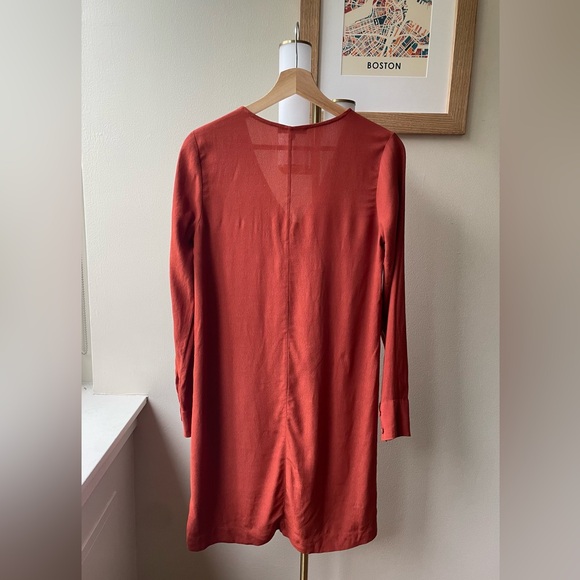 Madewell Heather button-front dress, long sleeve, midi - Picture 3 of 4